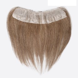 Color 7 (Light Medium Brown), Men's Frontal Hairpiece Specially Designed to Cover Receding Hairline, Made With Indian Hair