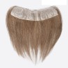 Color 7 (Light Medium Brown), Men's Frontal Hairpiece Specially Designed to Cover Receding Hairline, Made With Indian Hair