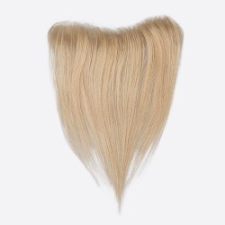 Color 18 (Dark Blonde), Men's Frontal Hairpiece Specially Designed to Cover Receding Hairline, Made With Remy Indian Hair