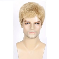 Men’s Toupee Wig – Light Blonde (Color 22), Super-Thin 0.06mm Skin Base, 100% Remy Indian Human Hair