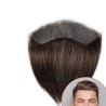 Men's Frontal Hairpiece in Color 4 (Dark Brown) for Receding Hairline Coverage – Made with Remy Indian Human Hair